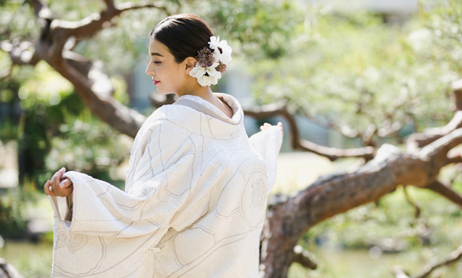 京都市京セラ美術館での和装のウェディング写真